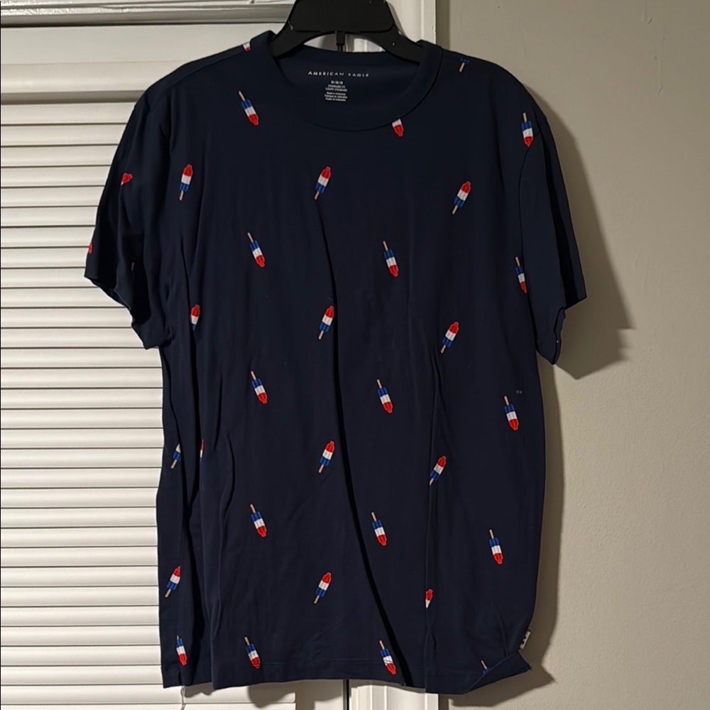 American Eagle Outfitters Navy Graphic Men's Shirt